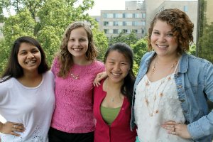 Students smiling